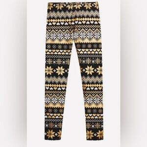 Fabkids Gold Fair Isle Legging